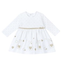 Vestito Chicco bianco manica lunga con fantasia glitter 05958