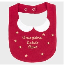 Bavaglino Chicco Natalizio Neonata Rosso 32971