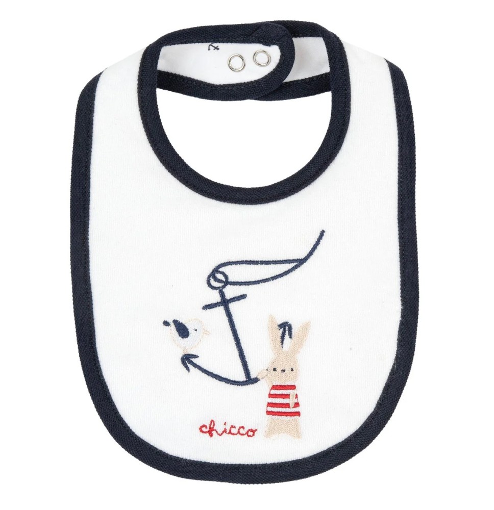 Bavaglia Chicco Bianca Neonato 32945