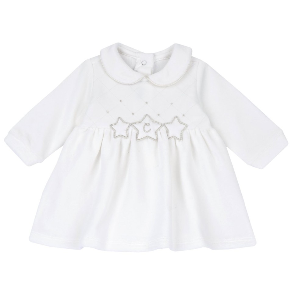 Vestito Chicco bianco manica lunga 07523