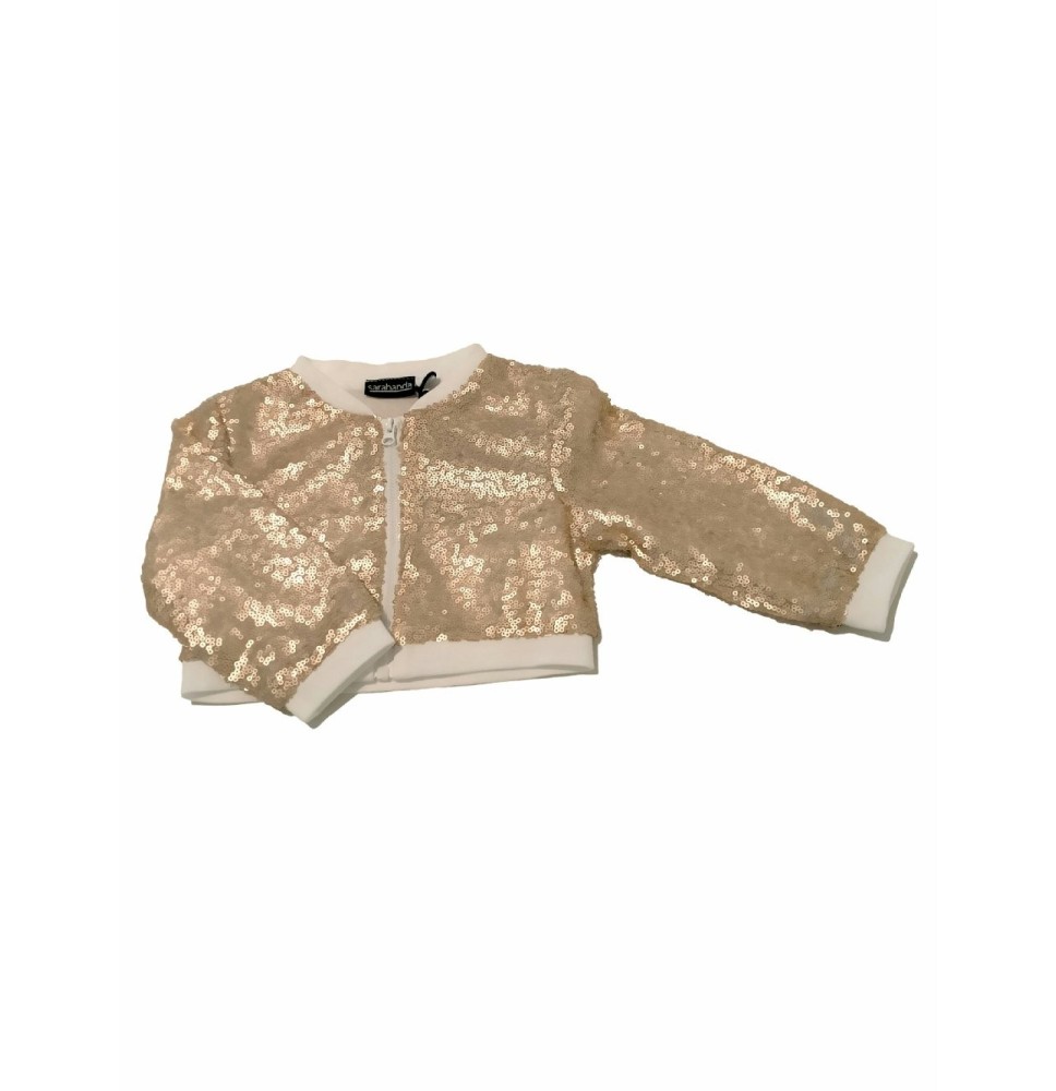 Felpa Sarabanda con paillettes Rosa Bimba 4404
