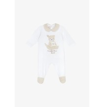Tutina intera Chicco in cotone bianca neonata 27104