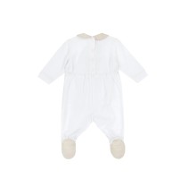 Tutina intera Chicco in cotone bianca neonata 27104
