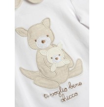 Tutina intera Chicco in cotone bianca neonata 27104