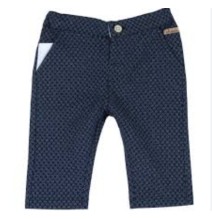Pantalone Chicco blu micro fantasia Neonato in cotone 24240