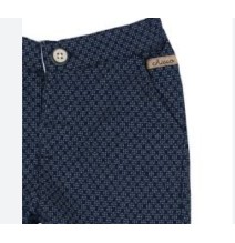 Pantalone Chicco blu micro fantasia Neonato in cotone 24240