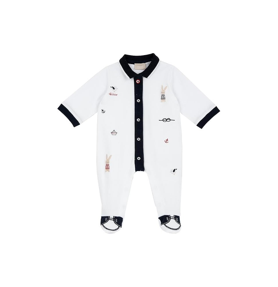 Tutina Chicco Neonato Bianca e Blu 27136