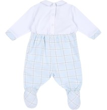 Tutina Chicco in cotone Neonato bianca e azzurra 27088