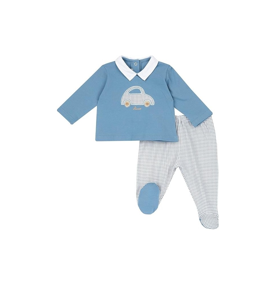 Completo Chicco Neonato maglietta e pantalone con piedini 75794
