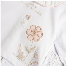 Completo Chicco Neonata maglietta e pantalone con piedini bianca 75804