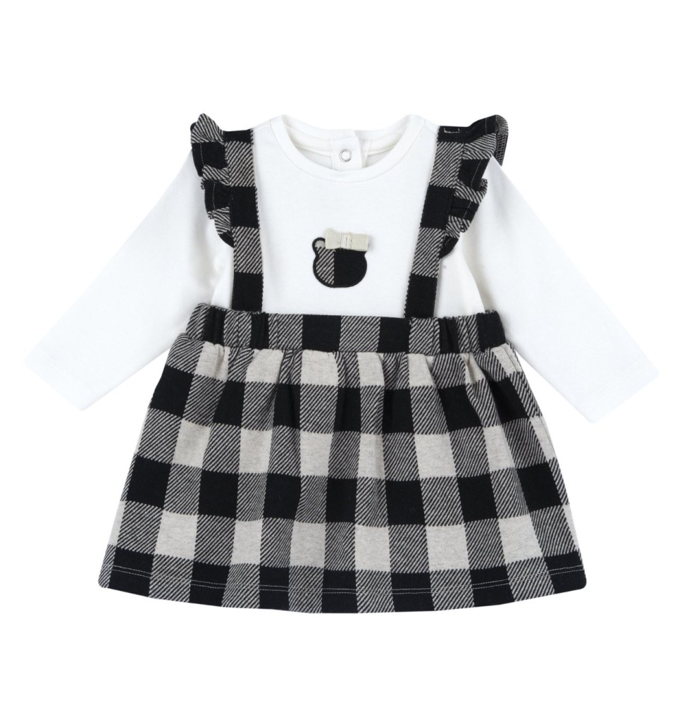 Vestito Chicco Nero manica lunga  07687