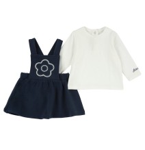 Completo Chicco blu con salopette e maglietta manica lunga 75900