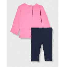 Completo Chicco Neonata maglietta e leggings rosa e blu 75648