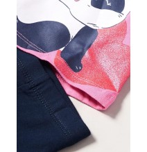 Completo Chicco Neonata maglietta e leggings rosa e blu 75648