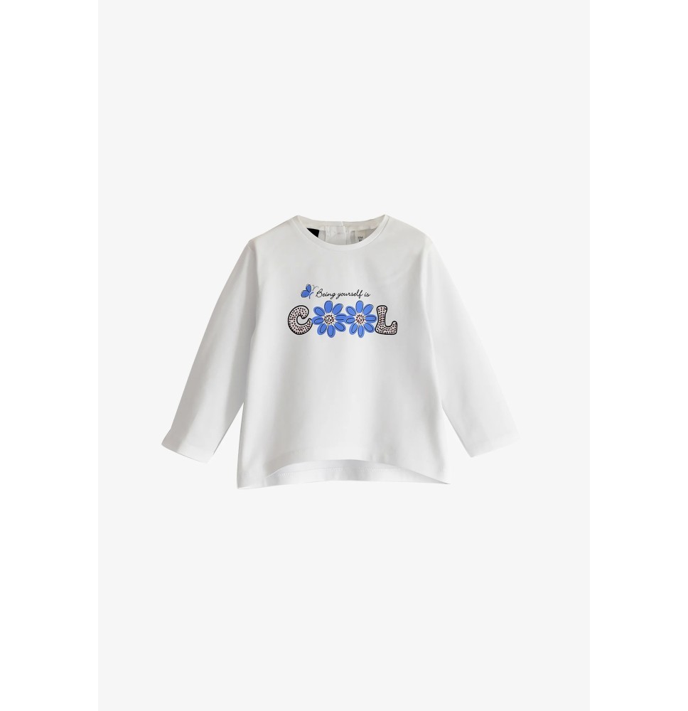 Maglietta Sarabanda bianca bimba 6221