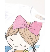 Completo Chicco Neonata Maglia e leggings Bianco e fucsia 77501
