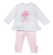Completo Chicco Neonata Bianco e rosa 76425