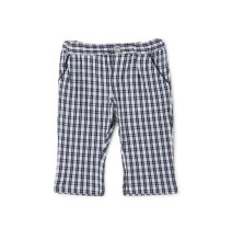 Pantalone Chicco Neonato a quadri blu e bianco 08627