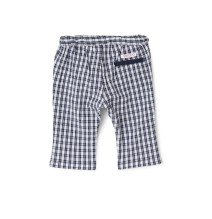Pantalone Chicco Neonato a quadri blu e bianco 08627