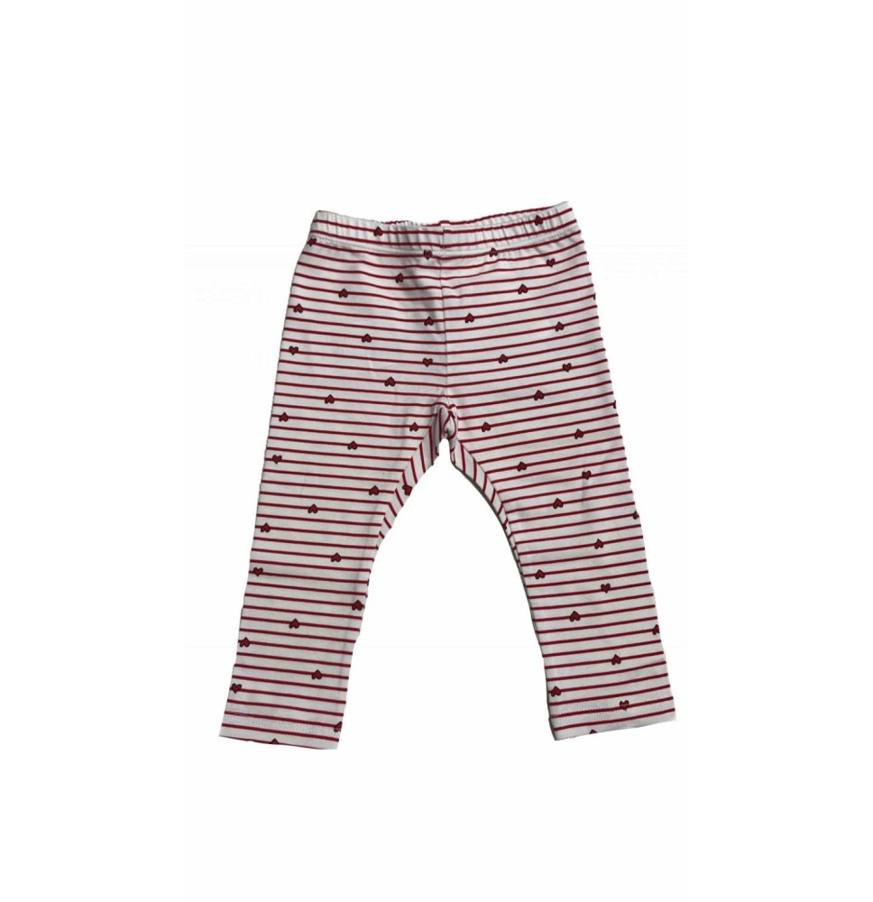 Leggings Chicco Neonata Bianco a righe Rosso 25817