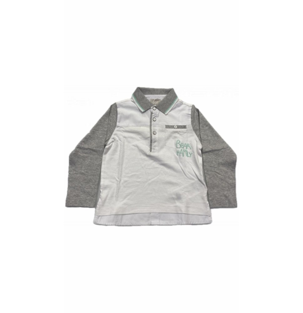 Polo  Chicco Neonato bianca e grigia 33472
