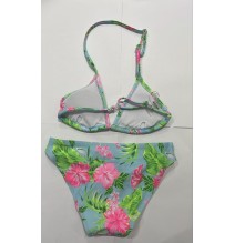 Costume 2 pezzi Ragazza con pareo verde LA598
