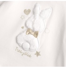 Maglietta Chicco  bianca con stampa e ricamo  05951