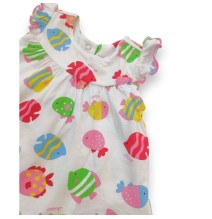 Vestito Chicco Neonata bianco fantasia pesciolini 09005904000000_033