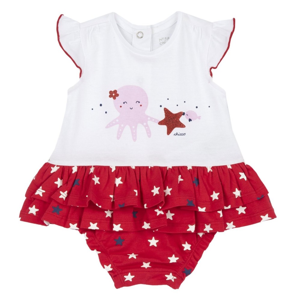 Pagliaccetto Chicco Neonata Bianco e rosso 09057186000000_037