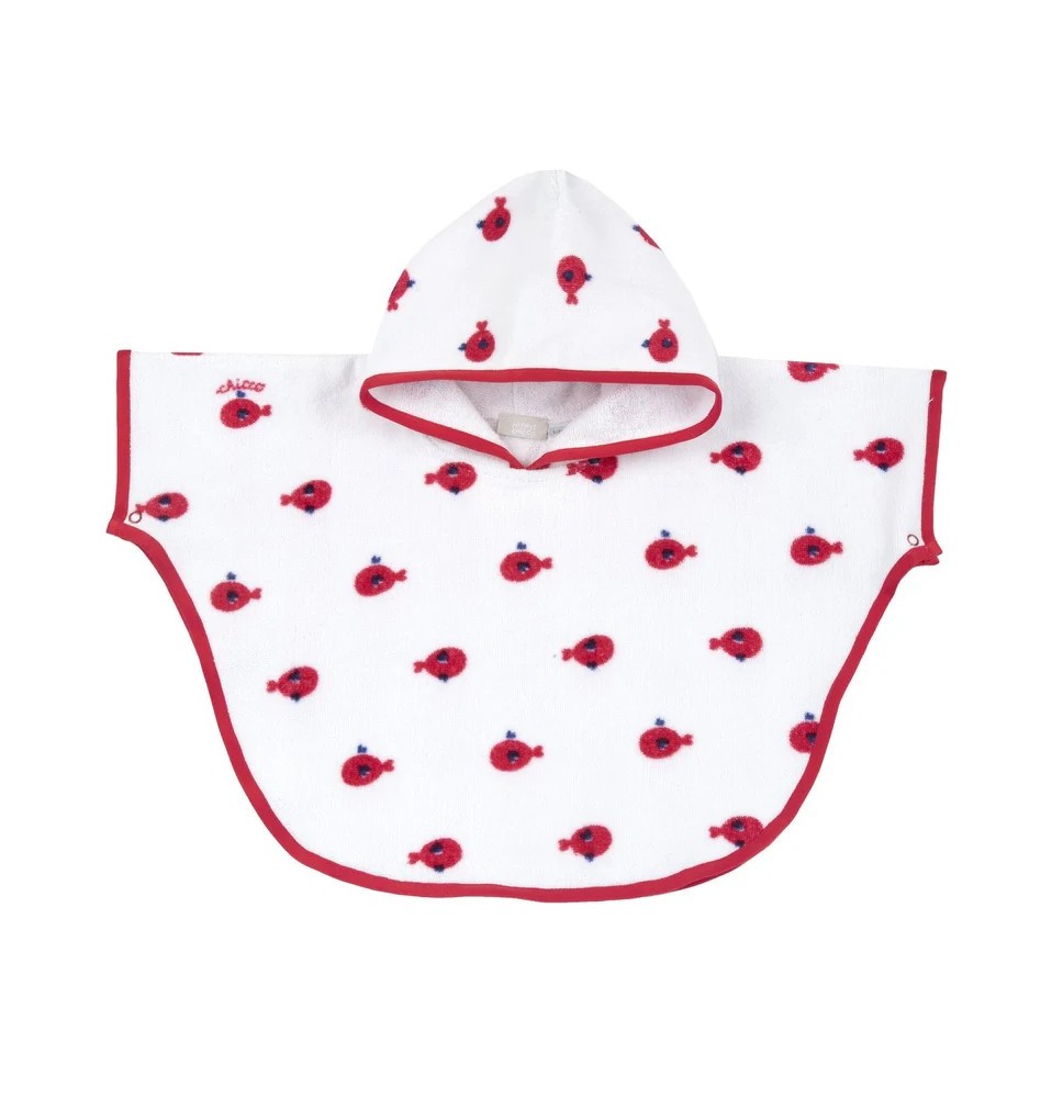 Poncho Chicco Neonato Bianco e celeste/Giallo e rosa/Bianco e rosso 05912