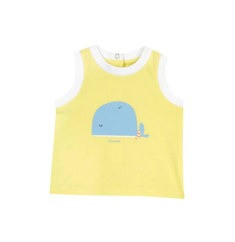 Canottiera Chicco Neonato Gialla fantasia balena Pagliaccetto Chicco Neonato Bianco e azzurro 51335