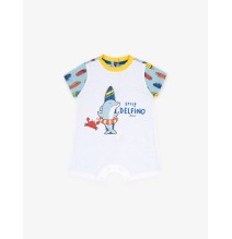 Pagliaccetto Chicco Neonato Bianco e azzurro fantasia tavole da surf 51333