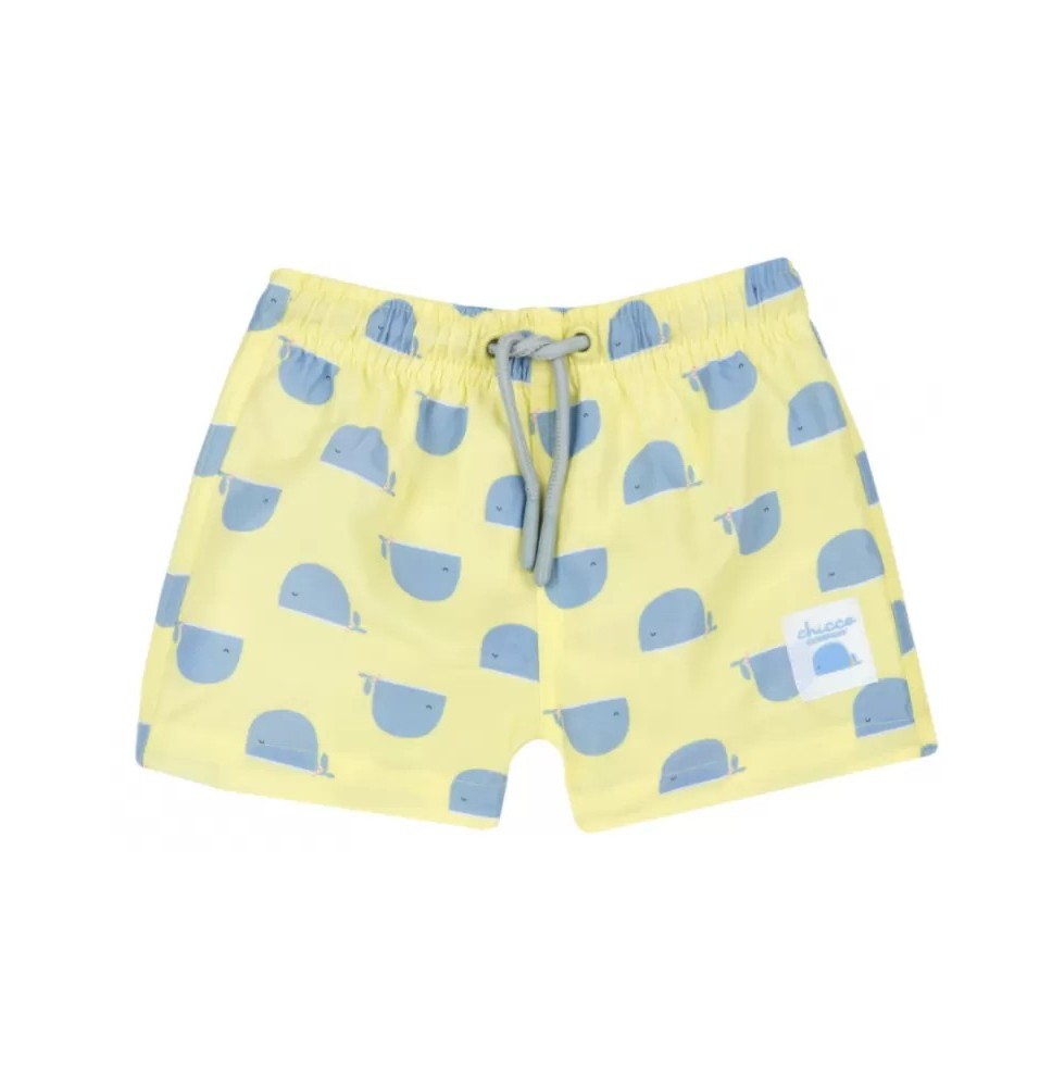 Costume da mare Boxer Chicco Neonato giallo fantasia balene 07301