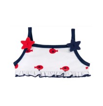 Costume da bagno 2 pezzi Chicco neonata bianco e blu fantasia pesci rossi 09007283000000_037