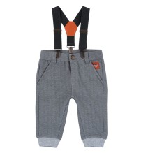 Pantaloni Chicco grigio lunghi con bretelle  24346