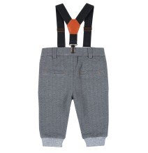 Pantaloni Chicco grigio lunghi con bretelle  24346
