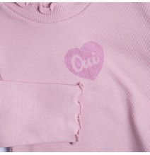 Maglietta Chicco Bimba collo a lupetto rosa 07792
