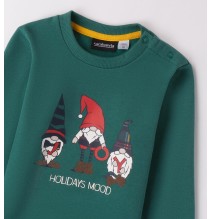 Felpa Sarabanda Bimbo Verde Natalizia A151