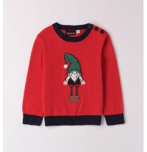 Maglione Sarabanda Bimbo rosso con gnomo A110
