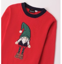 Maglione Sarabanda Bimbo rosso con gnomo A110