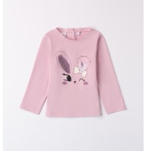 Maglietta Sarabanda Rosa bambina coniglio A358