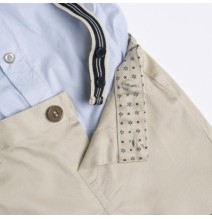 Completo Chicco Neonato camicia e pantalone corto Azzurro e Beige 75633