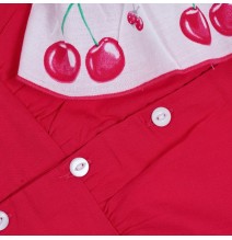 Vestito Chicco Neonata giromanica Rosa con dettaglio ciliegie 03398