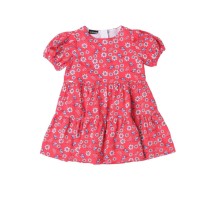Vestito Sarabanda Bimba Rosso con dettaglio fiori 0658200