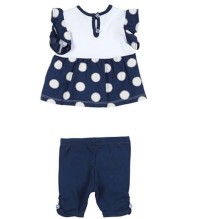 Completo Chicco Neonato Maglietta e leggings Bianco e blu 75624