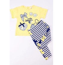 Completo Chicco Neonato maglietta e leggings Giallo e blu 75576