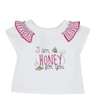 Maglietta Chicco Neonato Bianca e Rosa 67710