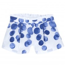 Pantaloncino Chicco Neonato bianco con pois blu 43971