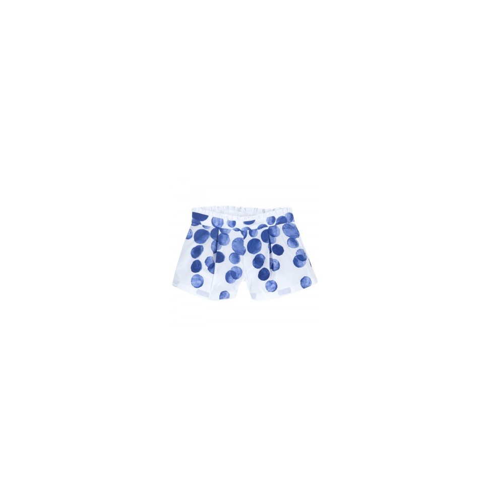Pantaloncino Chicco Neonato bianco con pois blu 43971