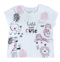 Maglietta Chicco neonato bianca con stampa 67647